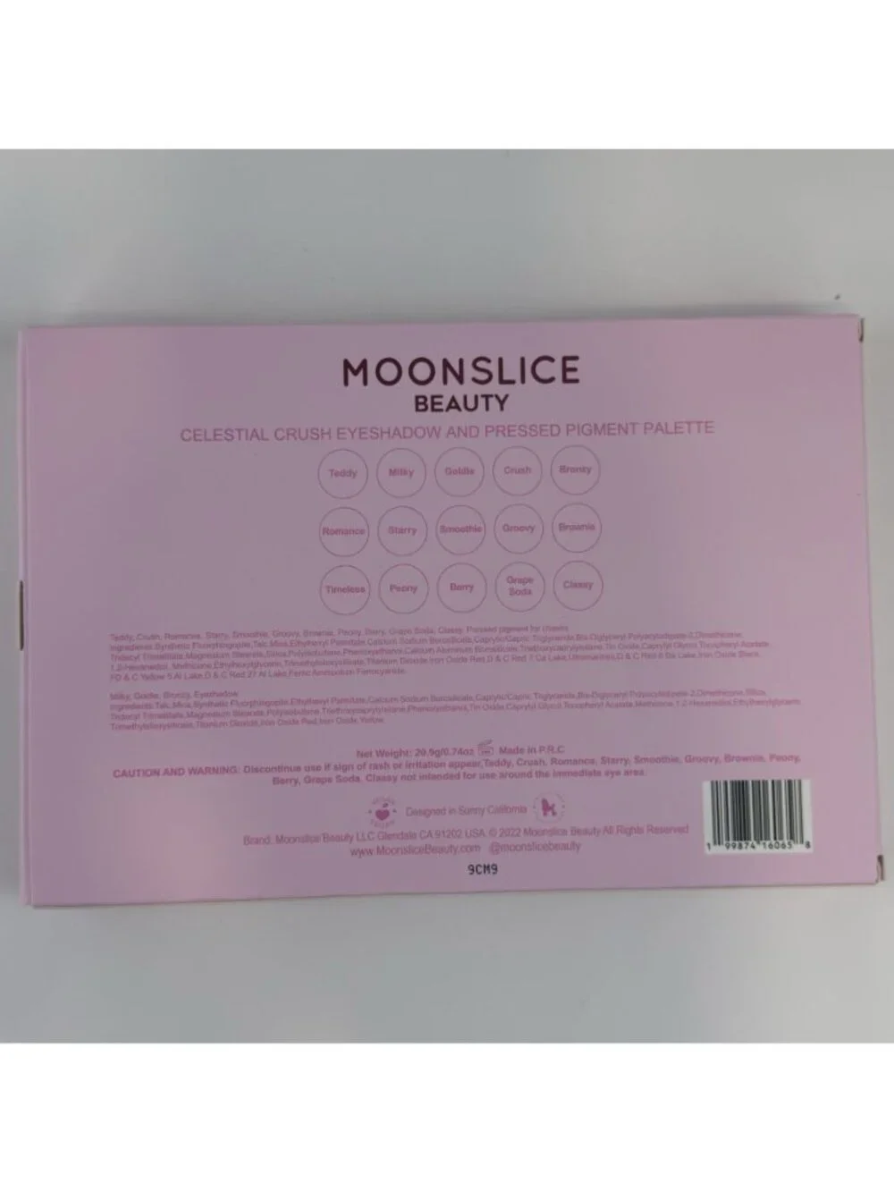 MoonSlice Beauty Celestial Crush Eyeshadow Pressed Pigment Palette 15 Shades NEW